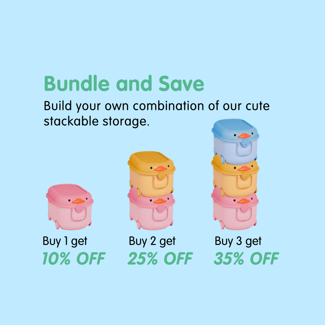 Ride a Long Storage - Blue & Pink Pig - Large