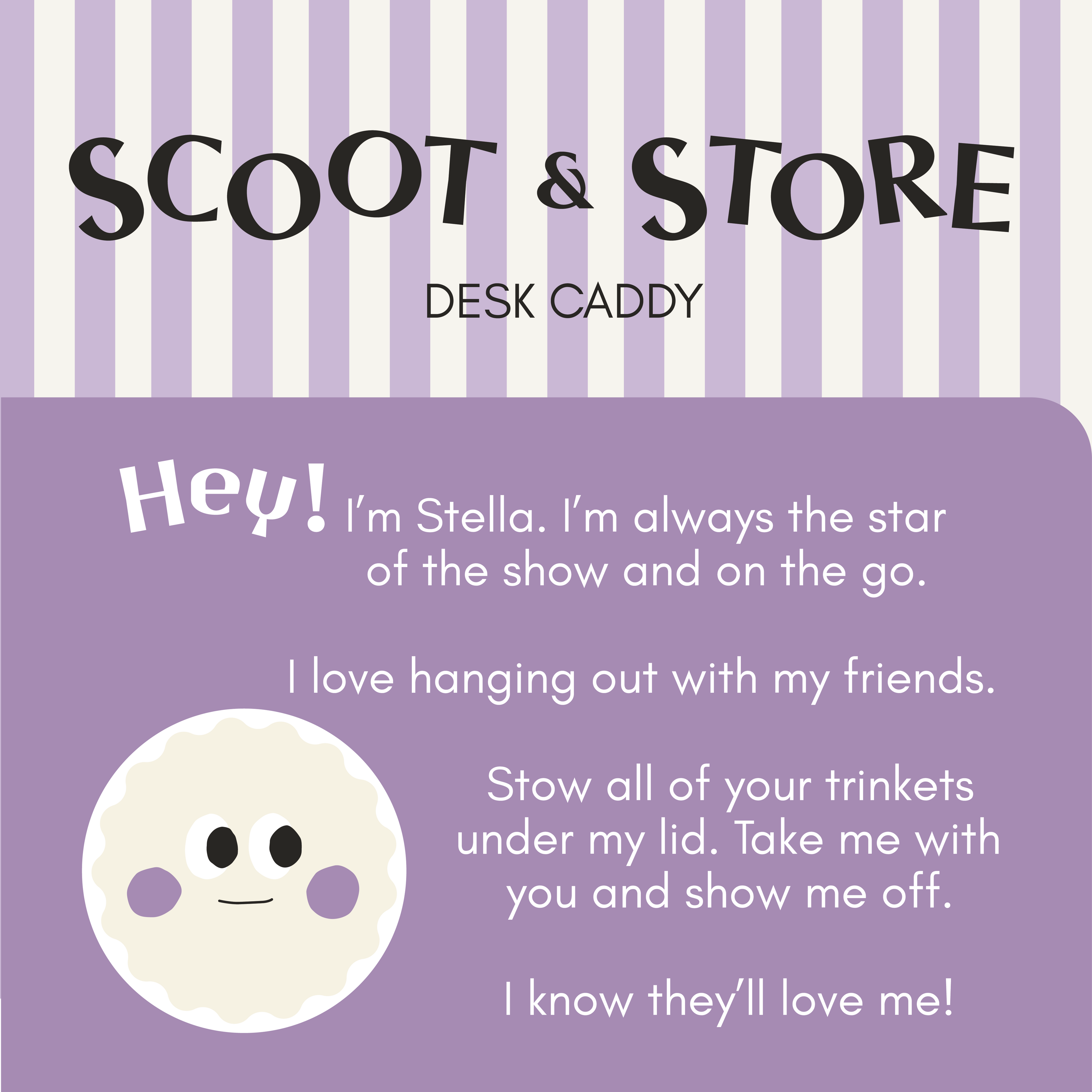 Scoot & Store Desk Caddy - Stella