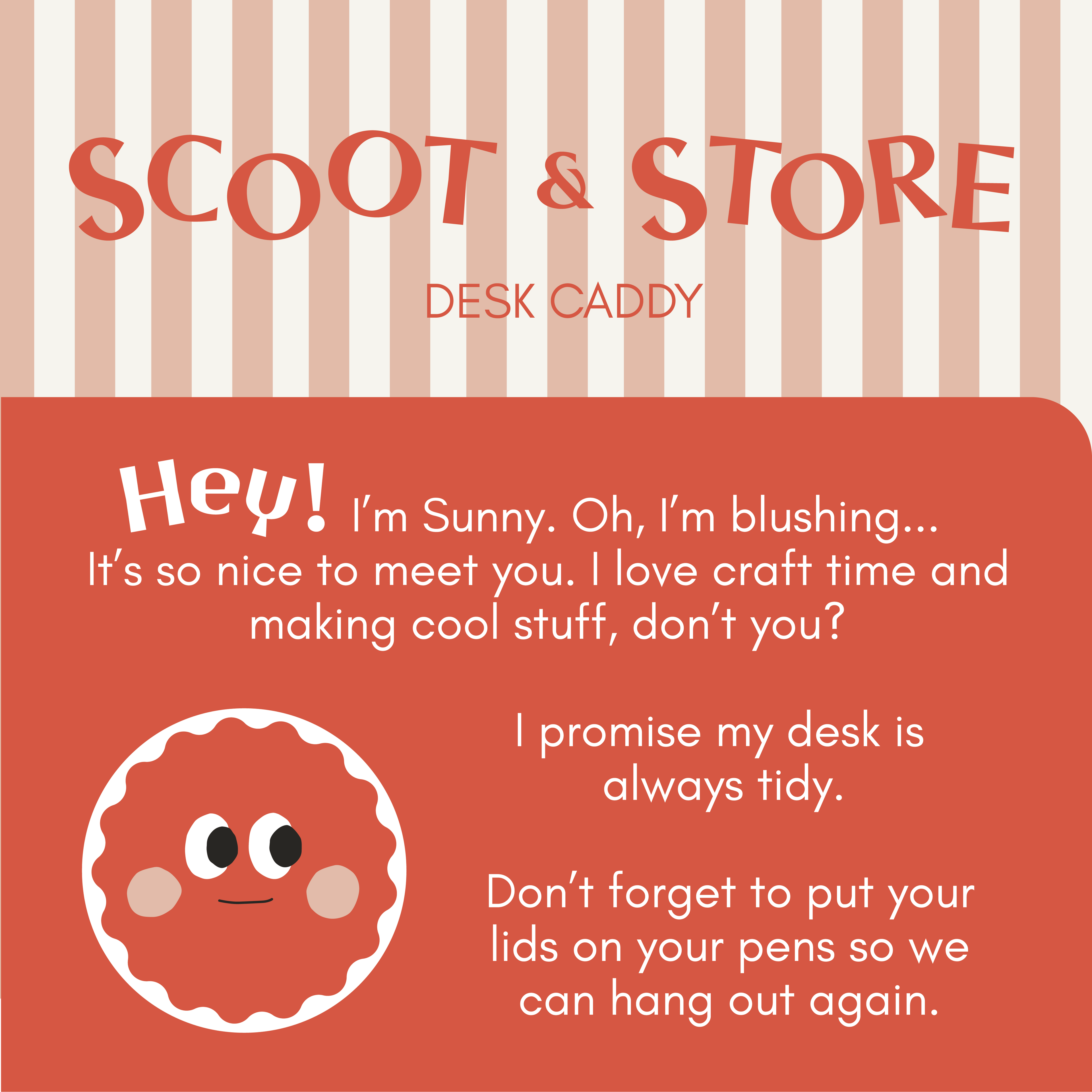 Scoot & Store Desk Caddy - Sunny