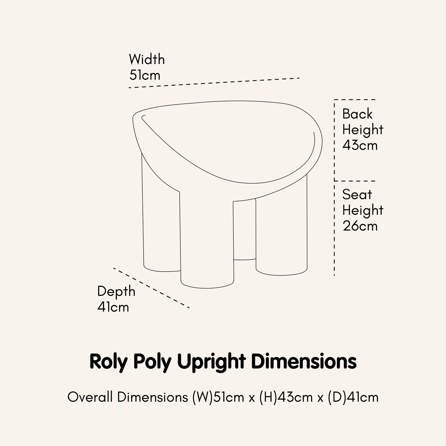 Upright - Replica Roly Chairs - Blush