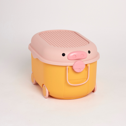 Ride a Long Storage - Yellow &amp; Pink Pig - Large