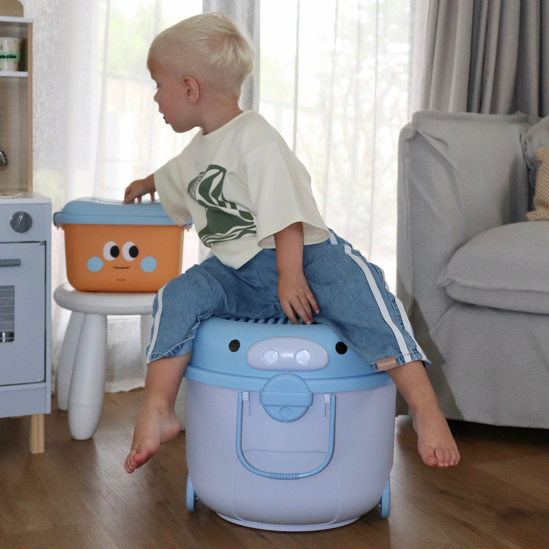 Ride a Long Storage - Ice Block Blue Pig &amp; Duck - Medium