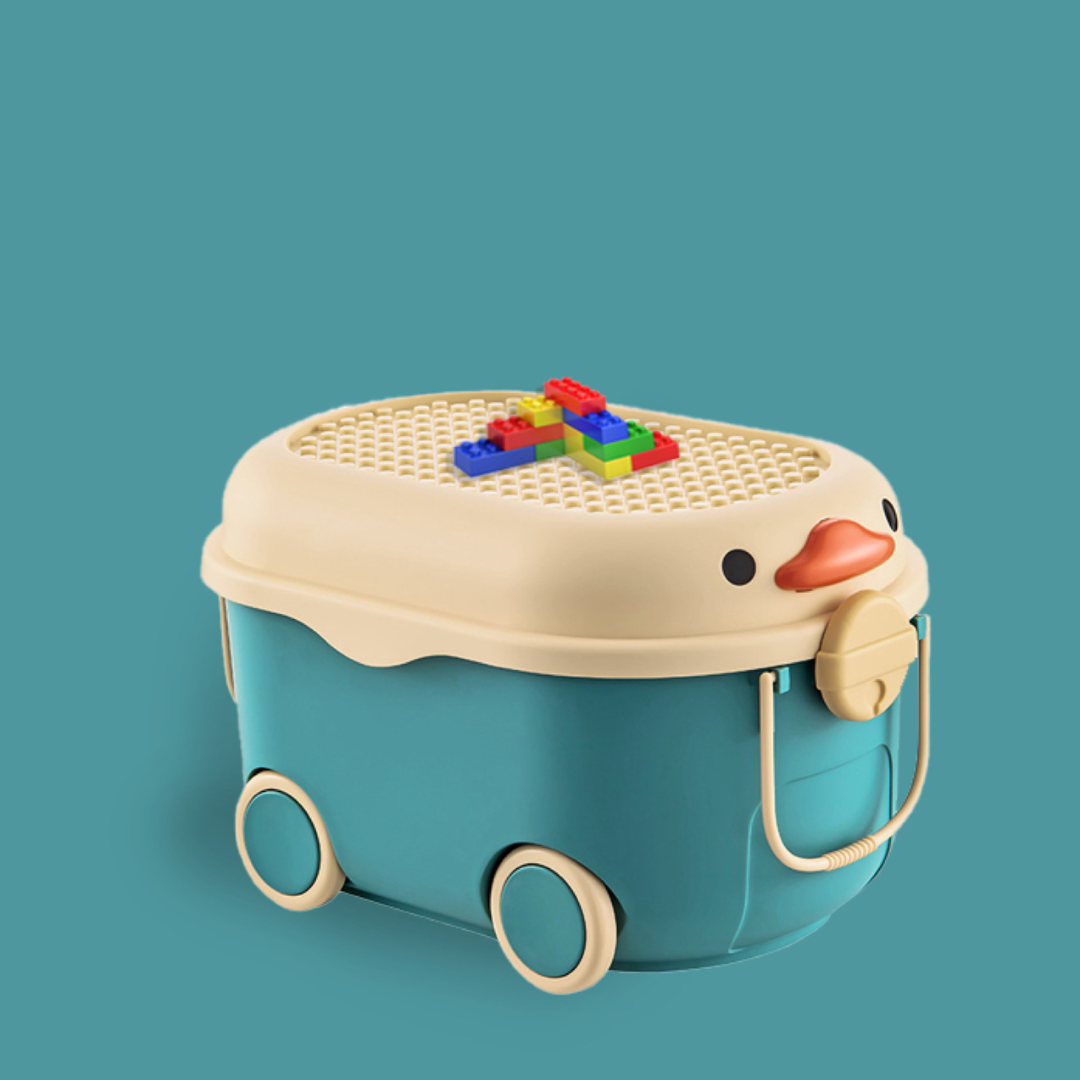 'Ride a Long Storage' - Aqua and Yellow Duck - Large – Cowrie & Conch