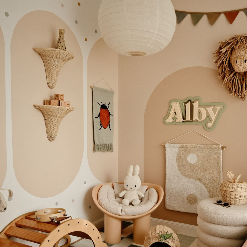 'Coney Island' Shelves in Rattan