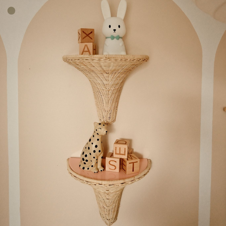 'Coney Island' Shelves in Rattan